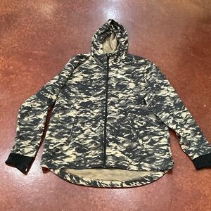 Nike Black and Tan Camouflage Hoodie